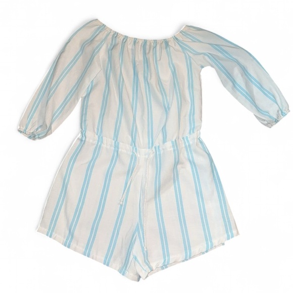 Women’s Striped Swim Cover Up Romper - Picture 3 of 4